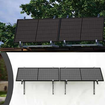 600W Solar PV system(adjustable bracket)(2*405W，all black)